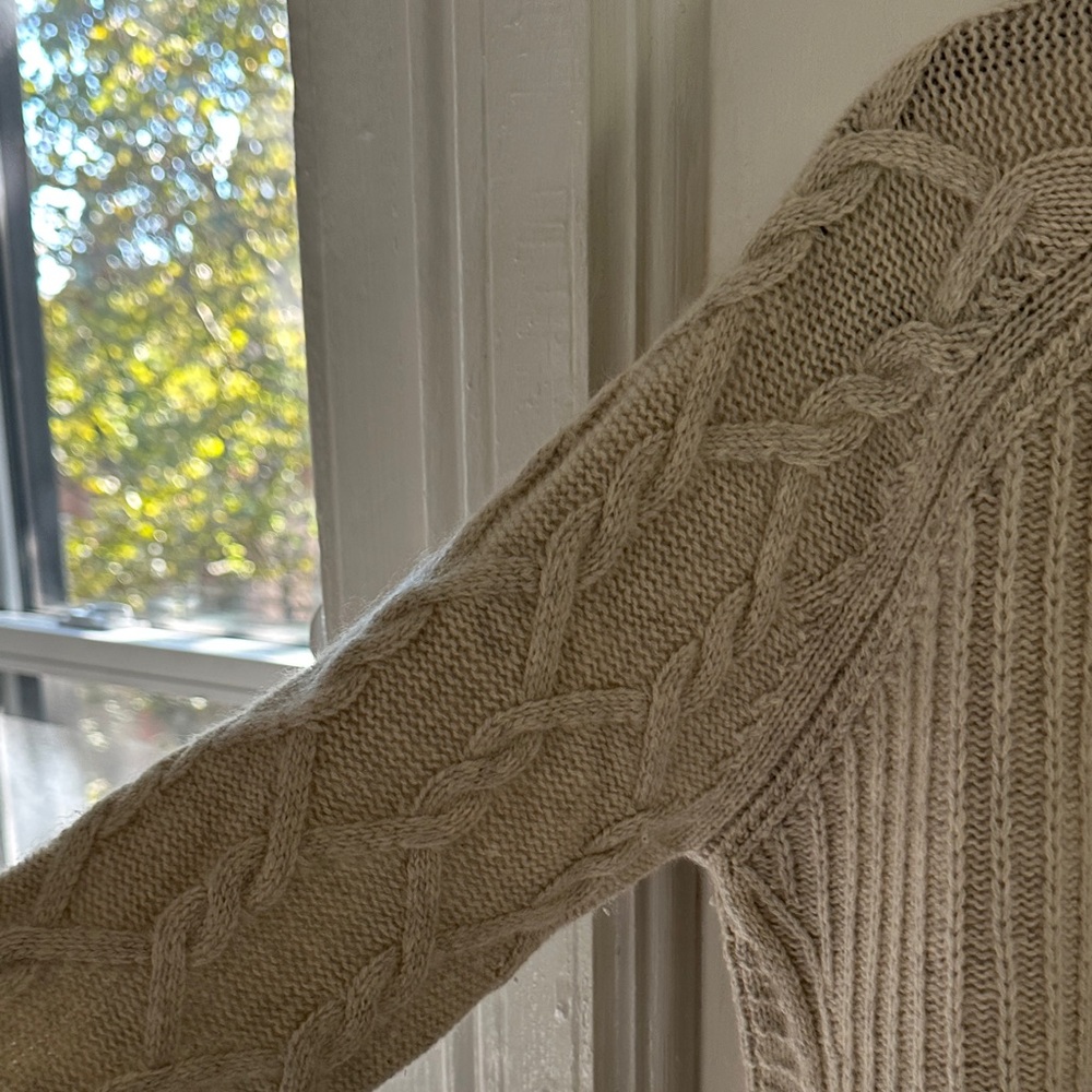 Lord & Taylor Taupe Textured Knit Sweater - Picture 3 of 3